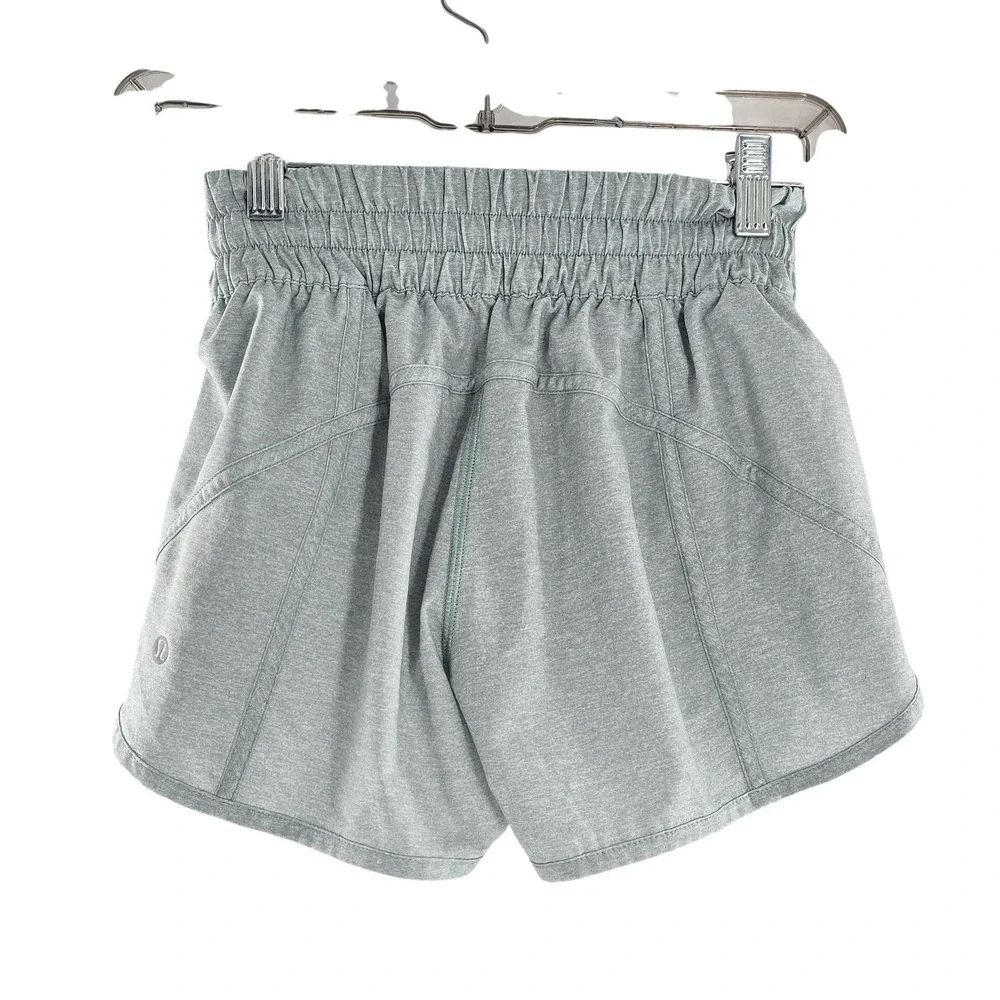 Lululemon Tracker Short V Lined Running Athletic Heather Hazy Jade Sz 2 - Picture 8 of 10